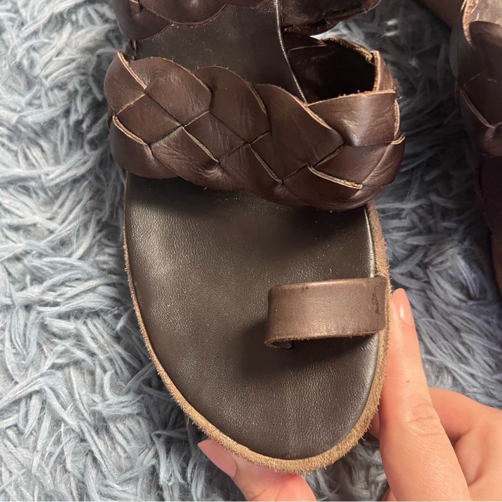 Camper Women's Dark Brown Braided Sandals Size 10 - Picture 3 of 7